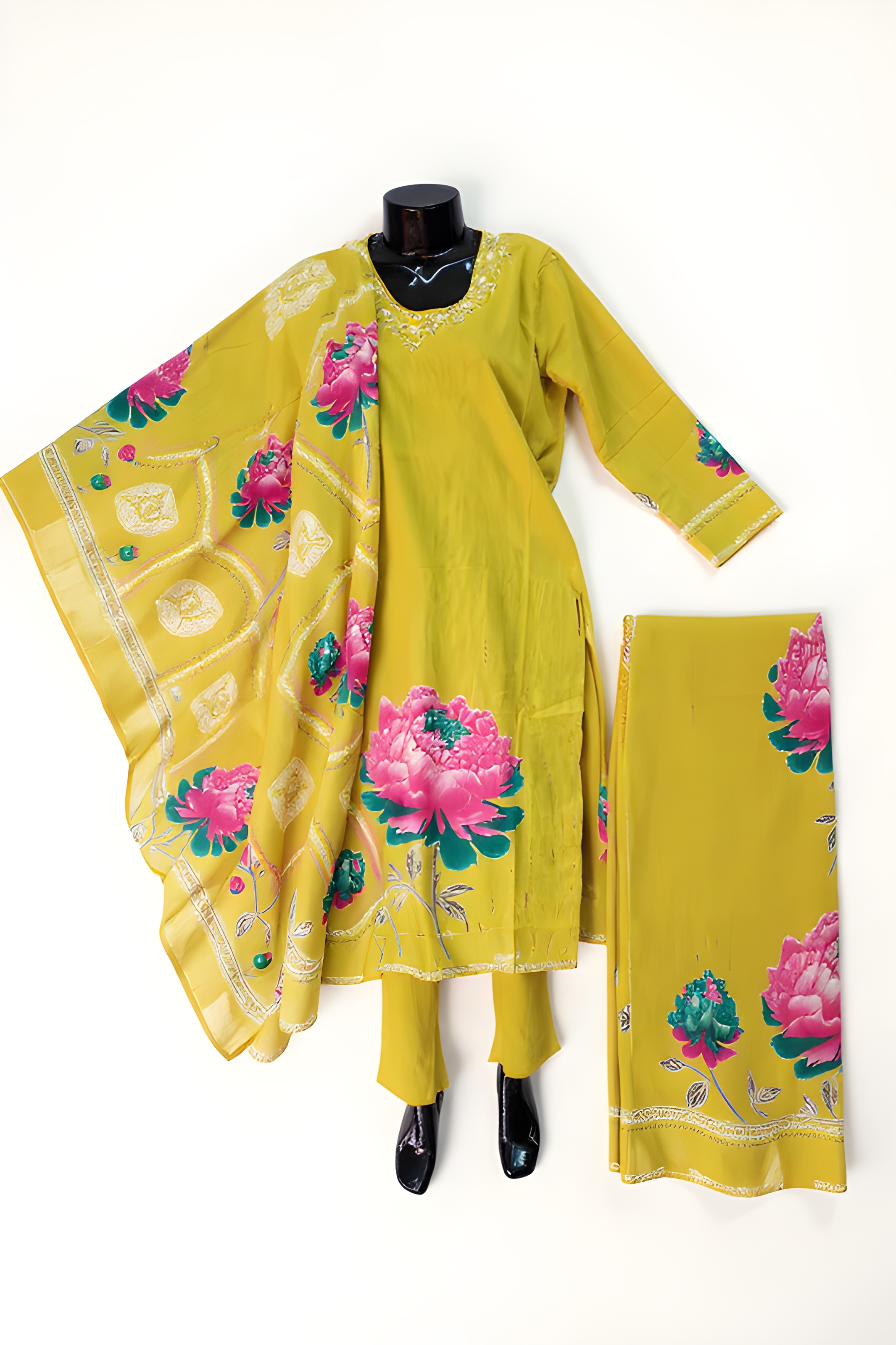 Floral Embroidered Kurti view 4