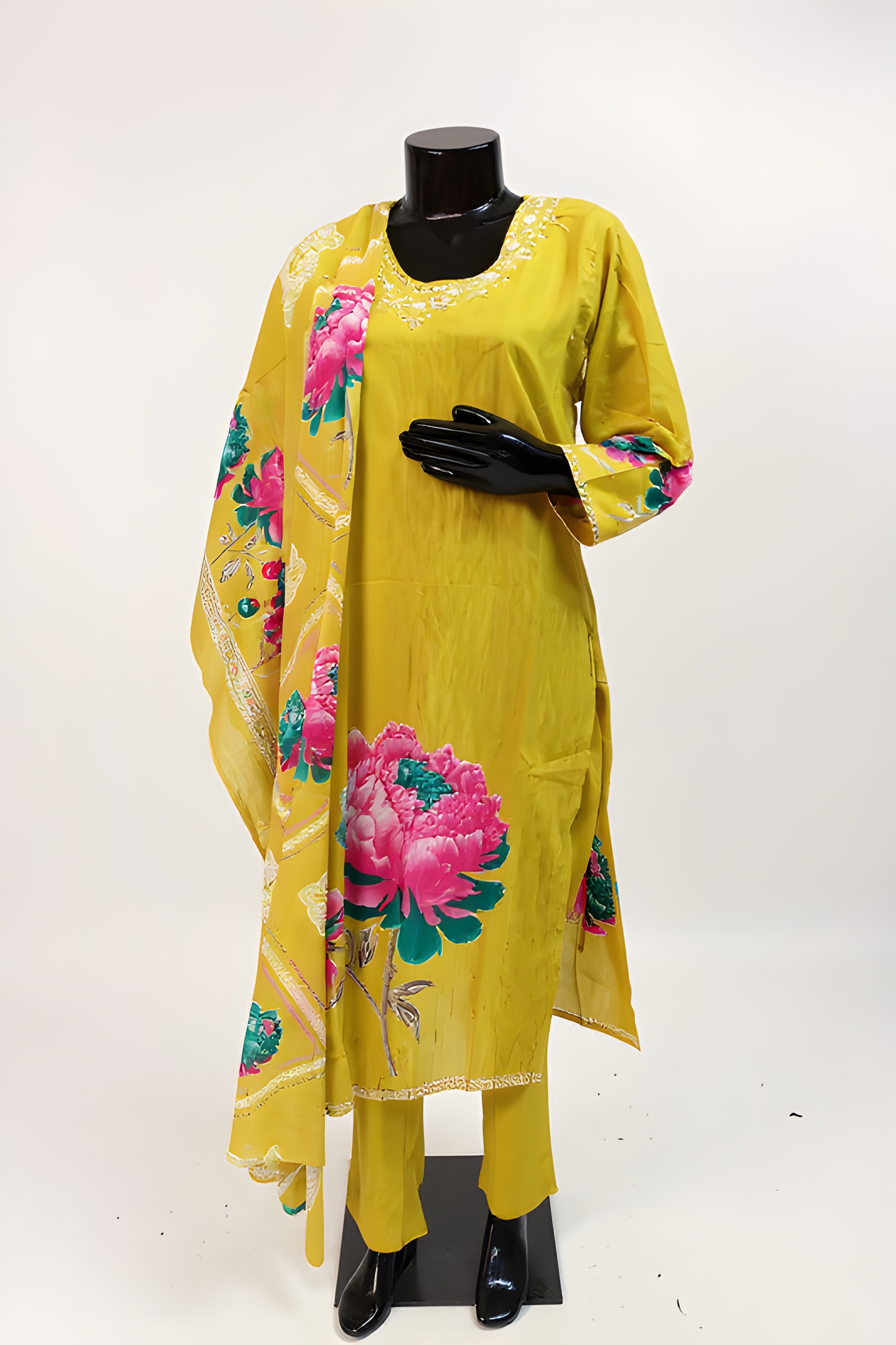 Floral Embroidered Kurti view 2