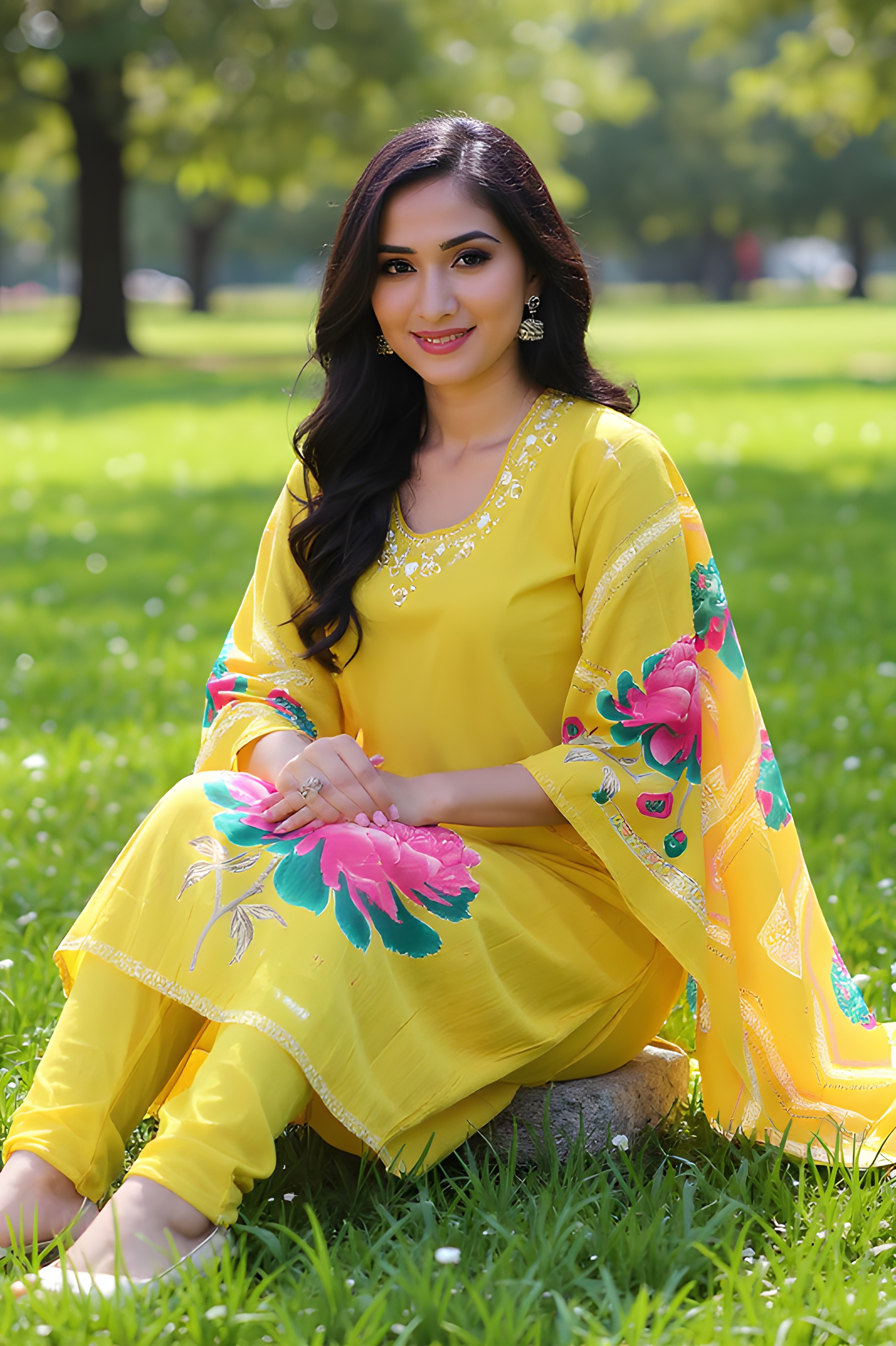Floral Embroidered Kurti