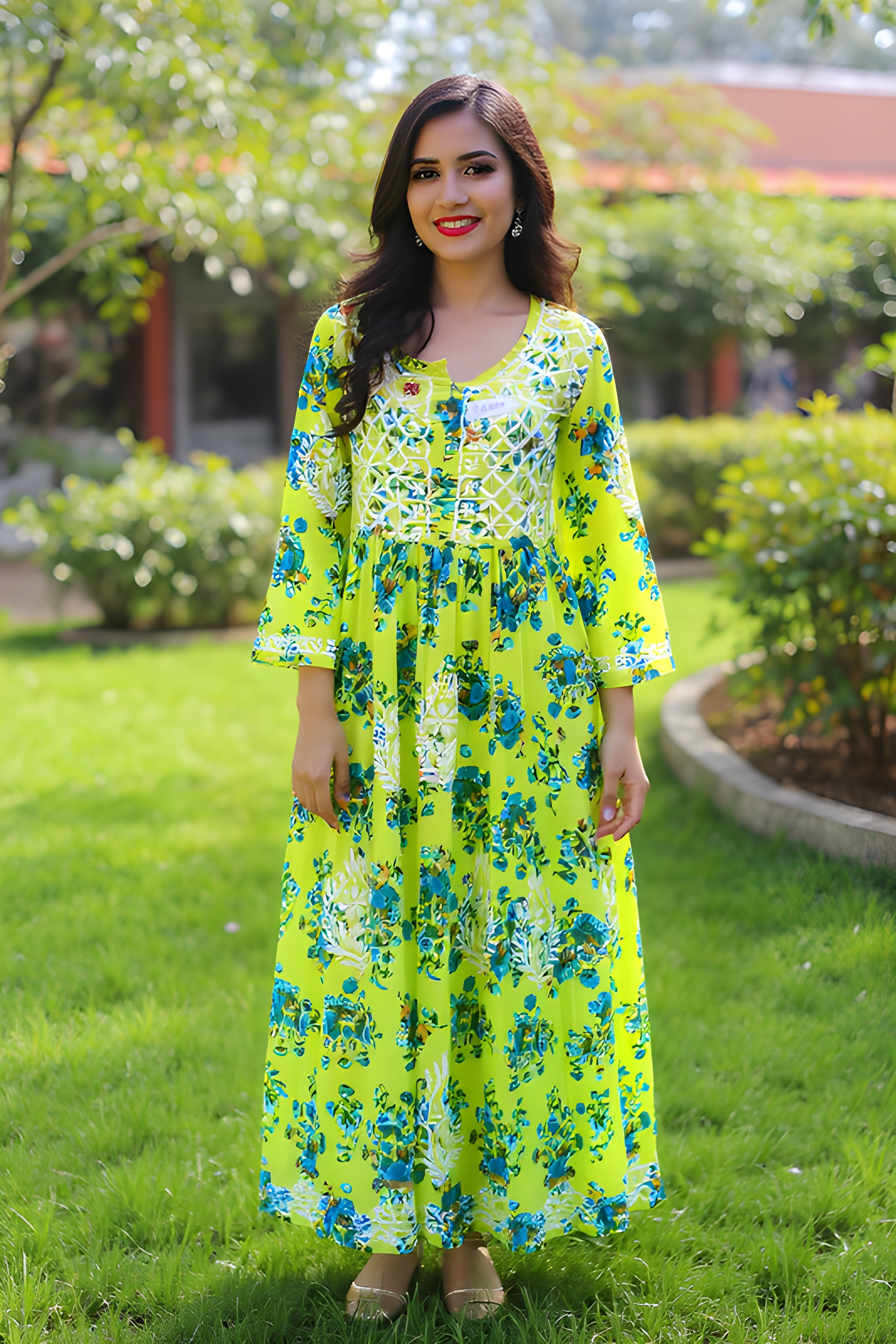 Chicken Floral Maxi Dress