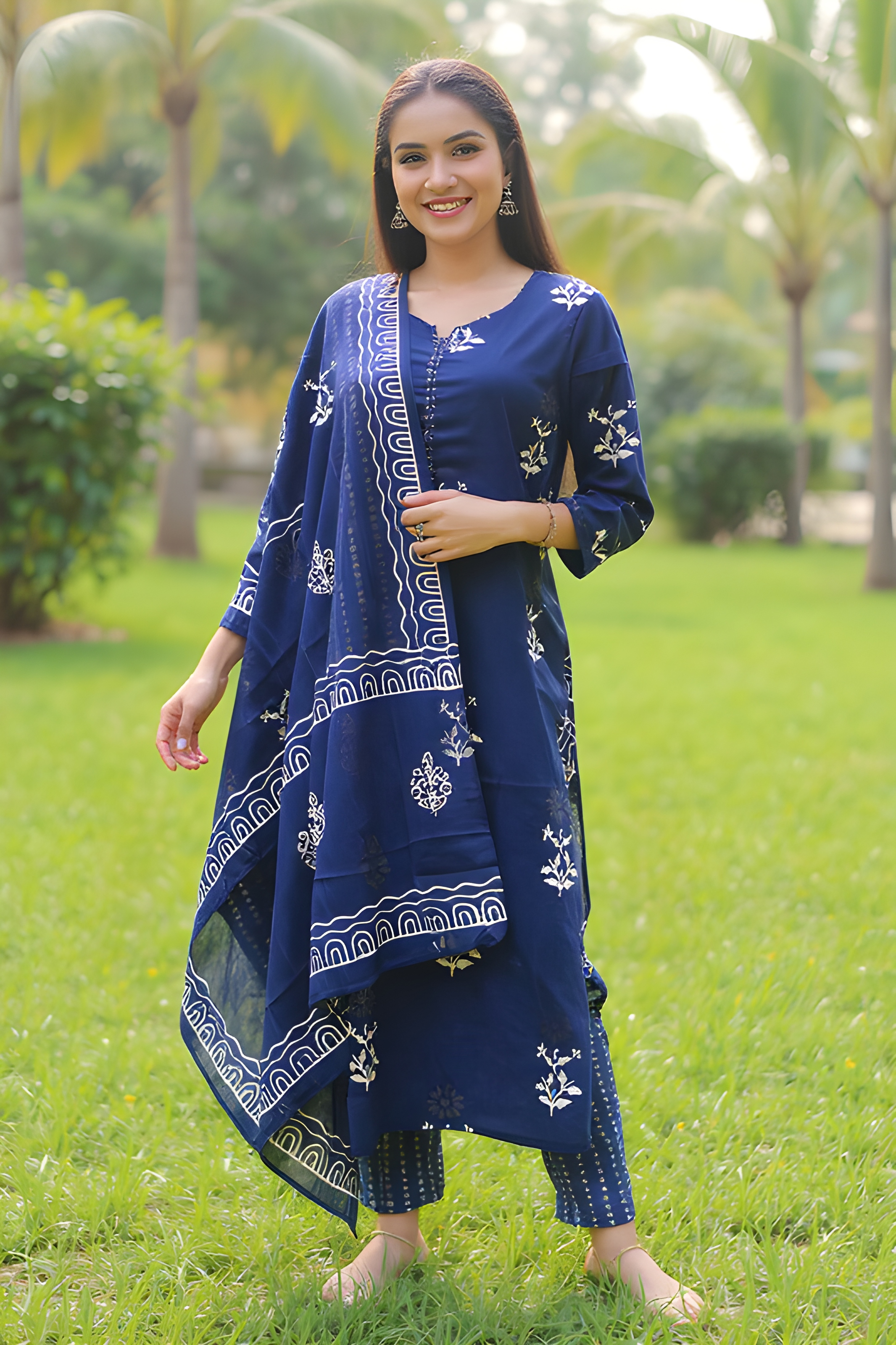 Traditional Blue Kurta Set