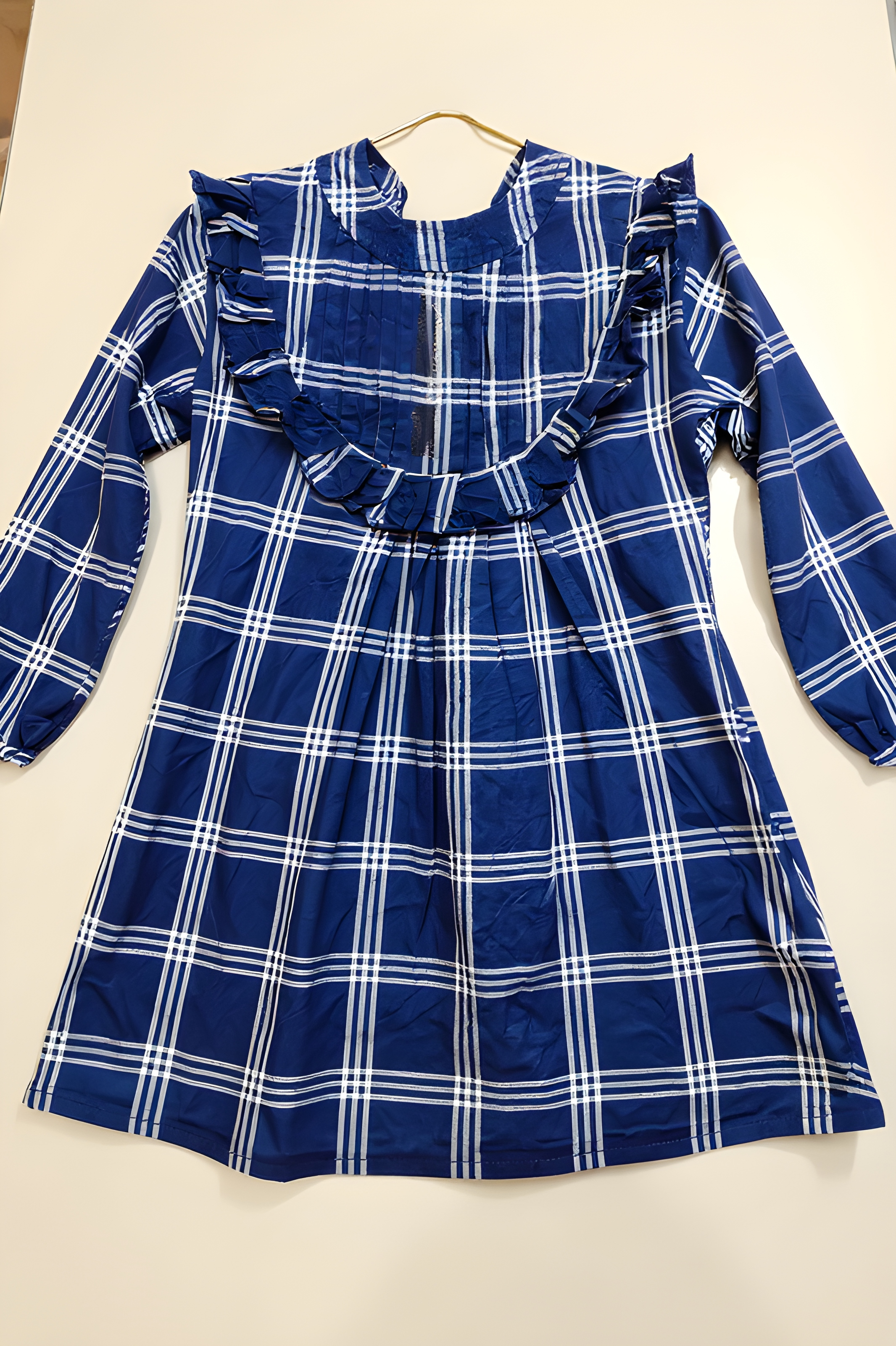 Plaid Ruffle Dress view 2