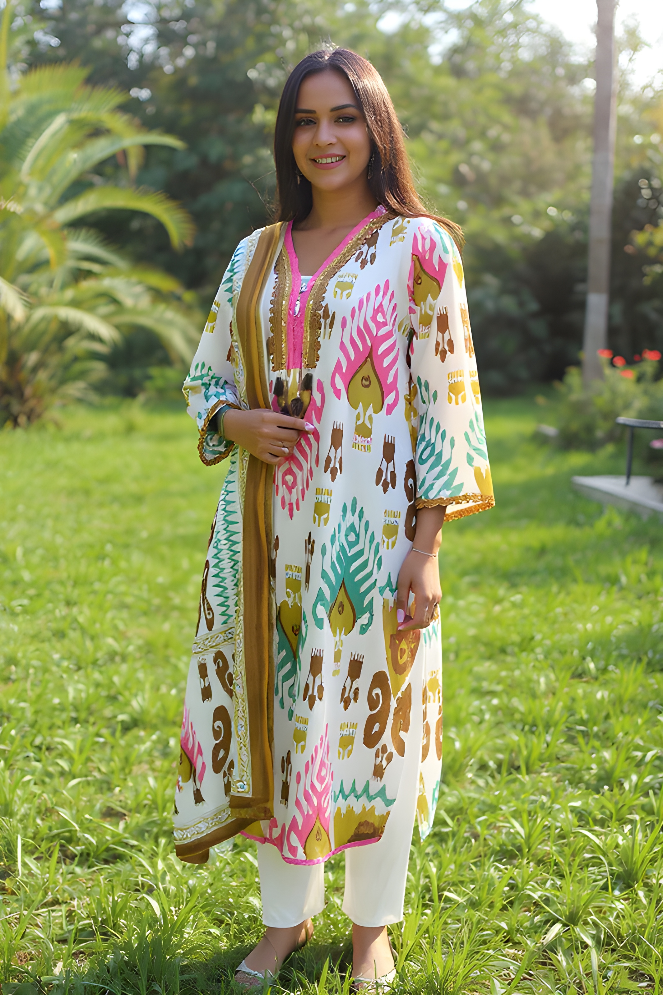 Traditional Printed Kurti Set