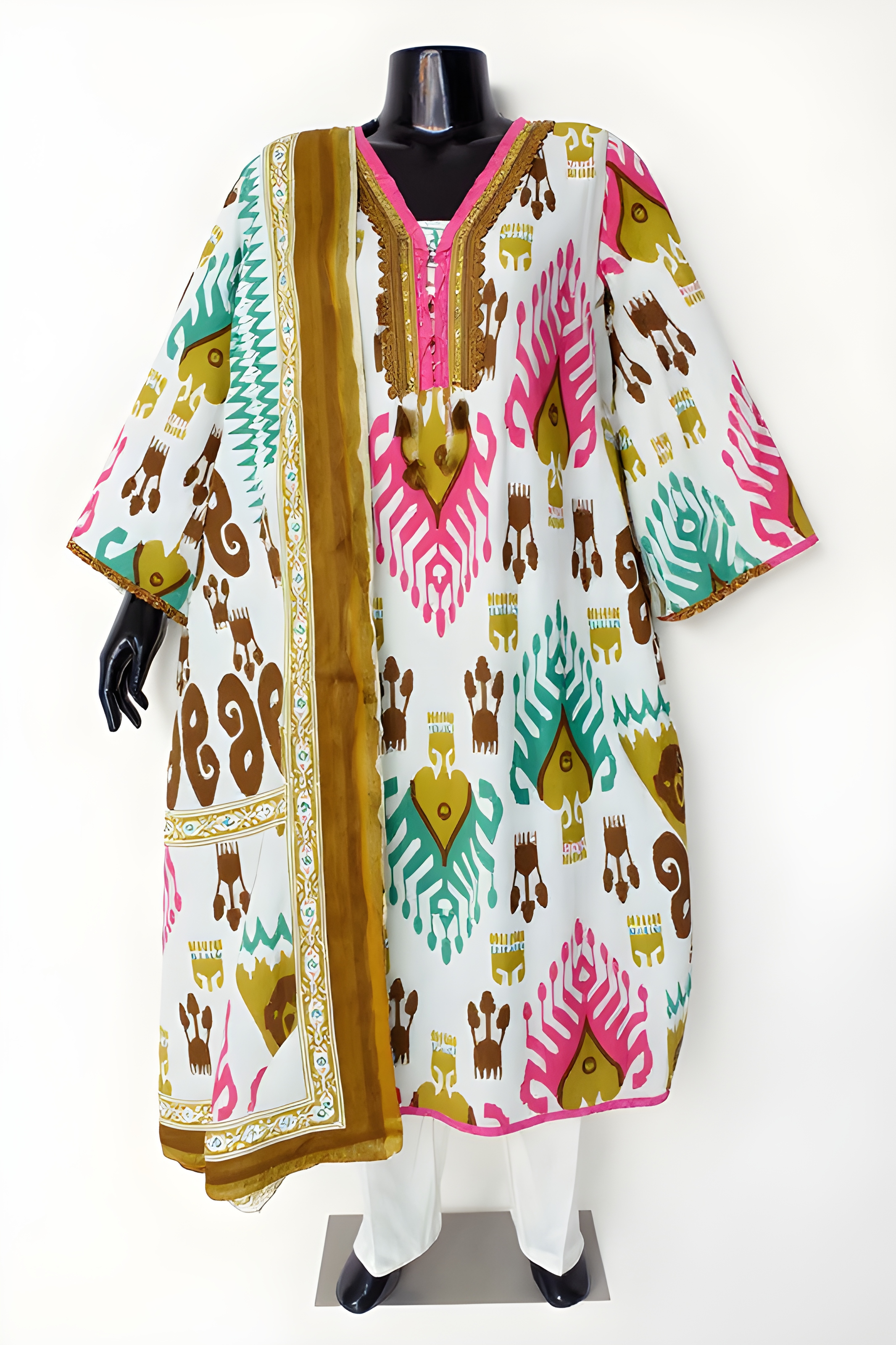 Traditional Printed Kurti Set view 2