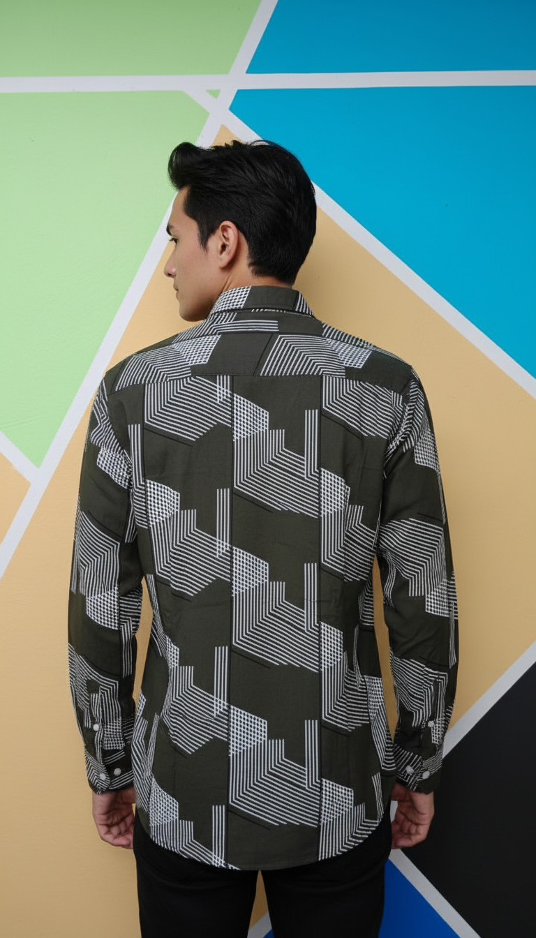 Rare Rabbit Geometric Print Casual Shirt