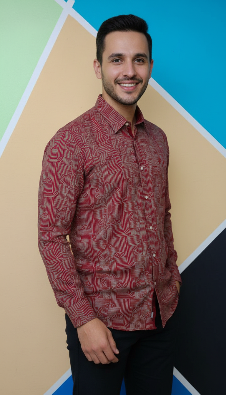 Rare Rabbit Geometric Pattern Casual Shirt