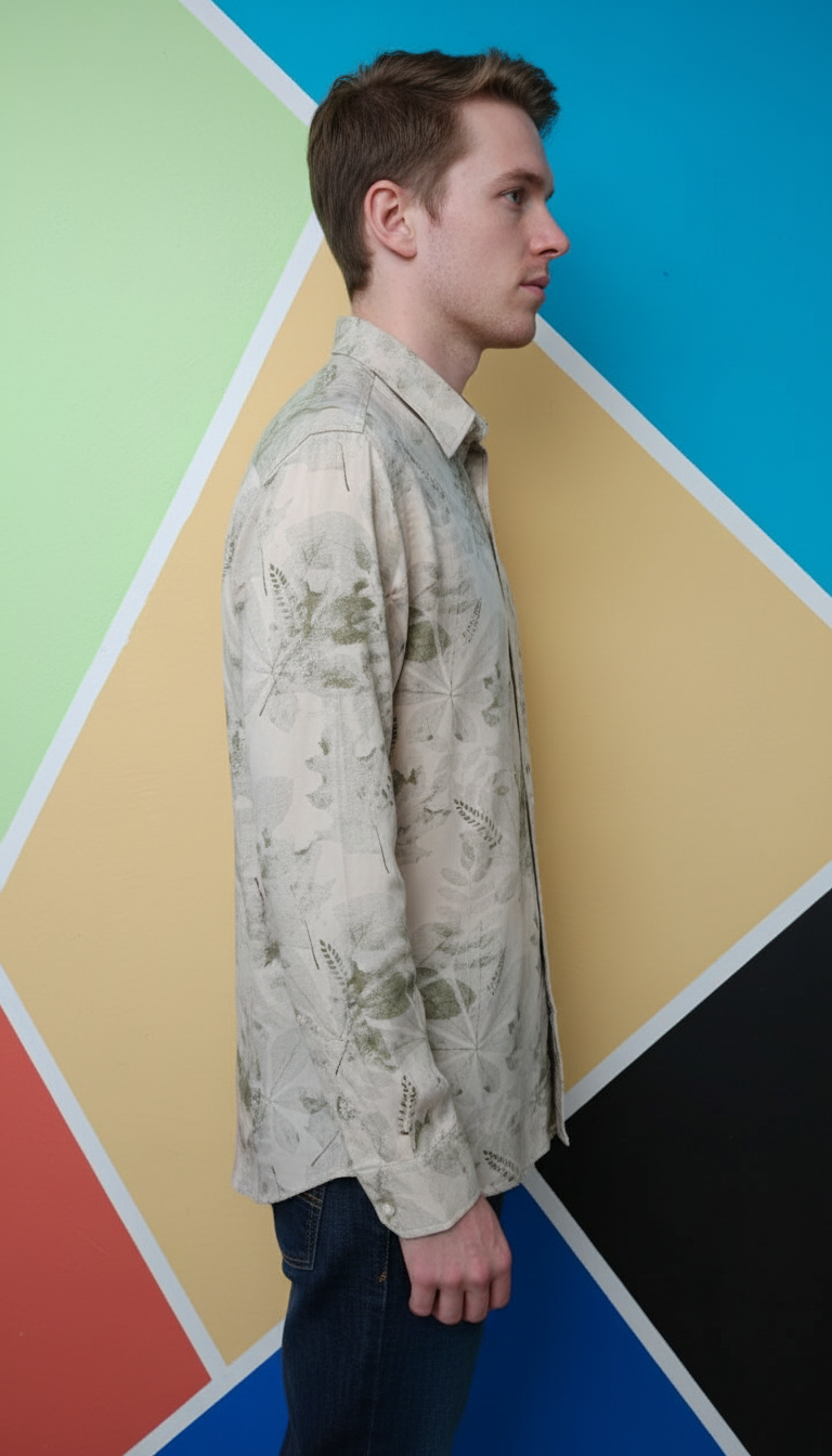 Rare Rabbit Mens Leaf Print Casual Shirt view 3