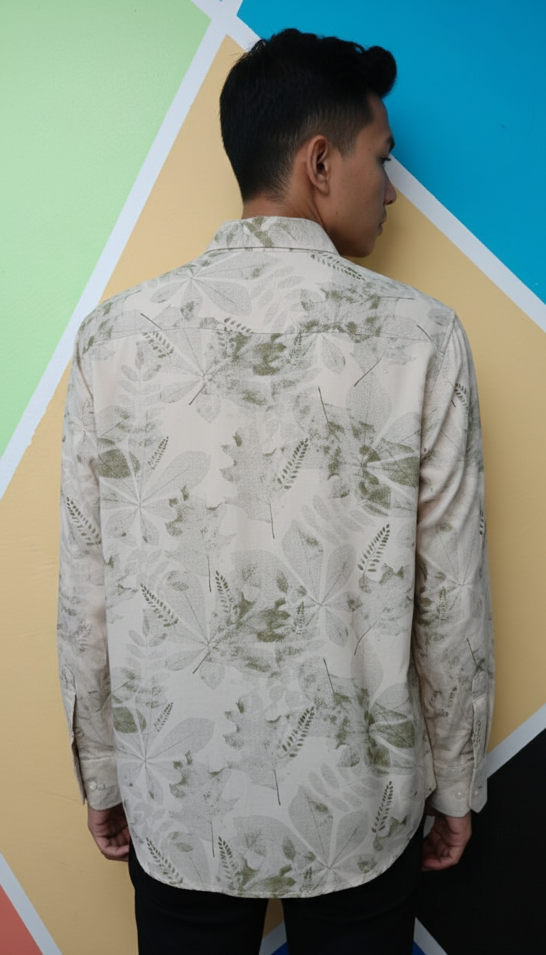 Rare Rabbit Mens Leaf Print Casual Shirt view 2