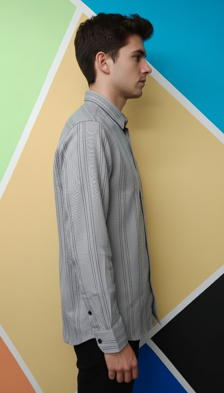 Striped Casual Shirt view 3