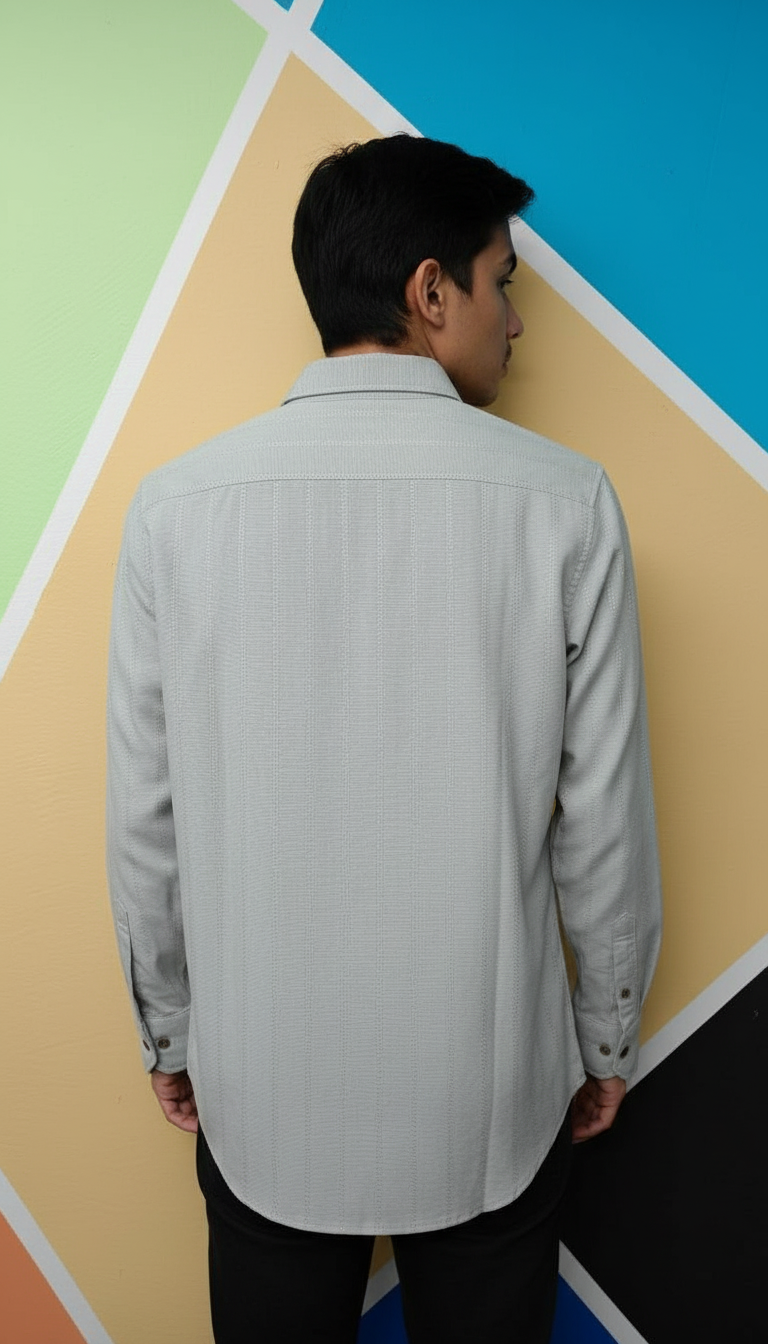 Textured Mens Casual Shirt view 2