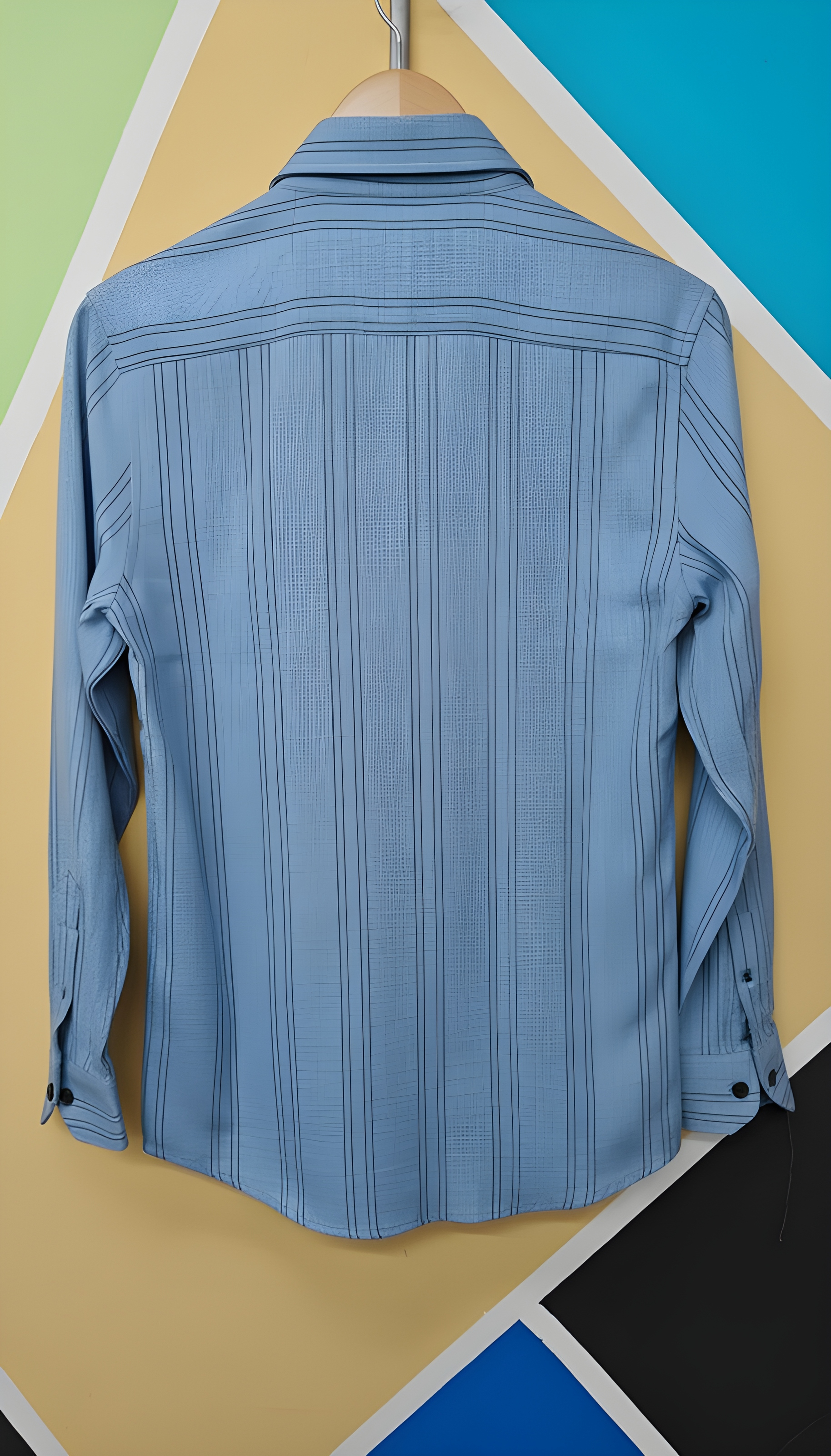 Zara Pleated Blue Shirt view 2