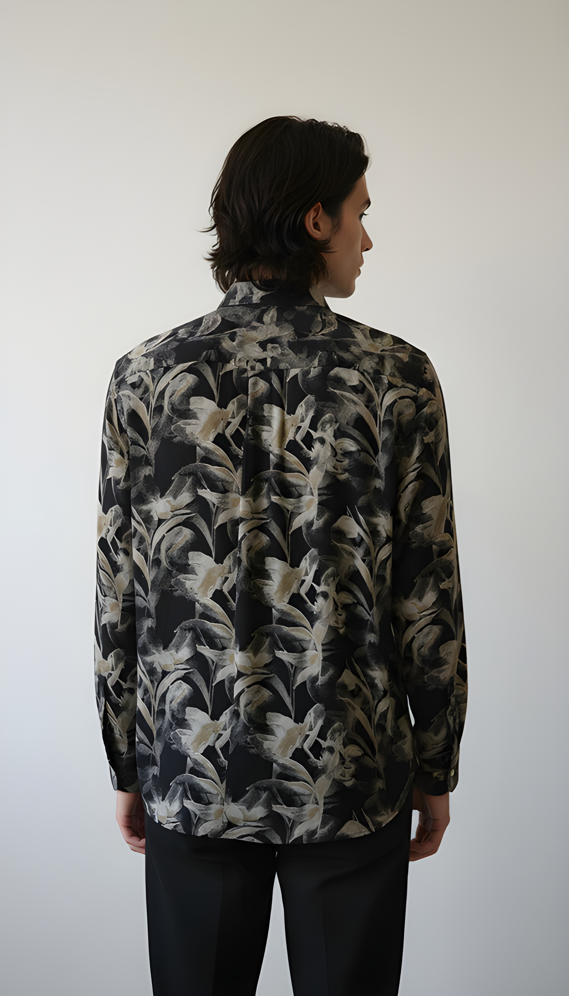 Mens Floral Print Casual Shirt