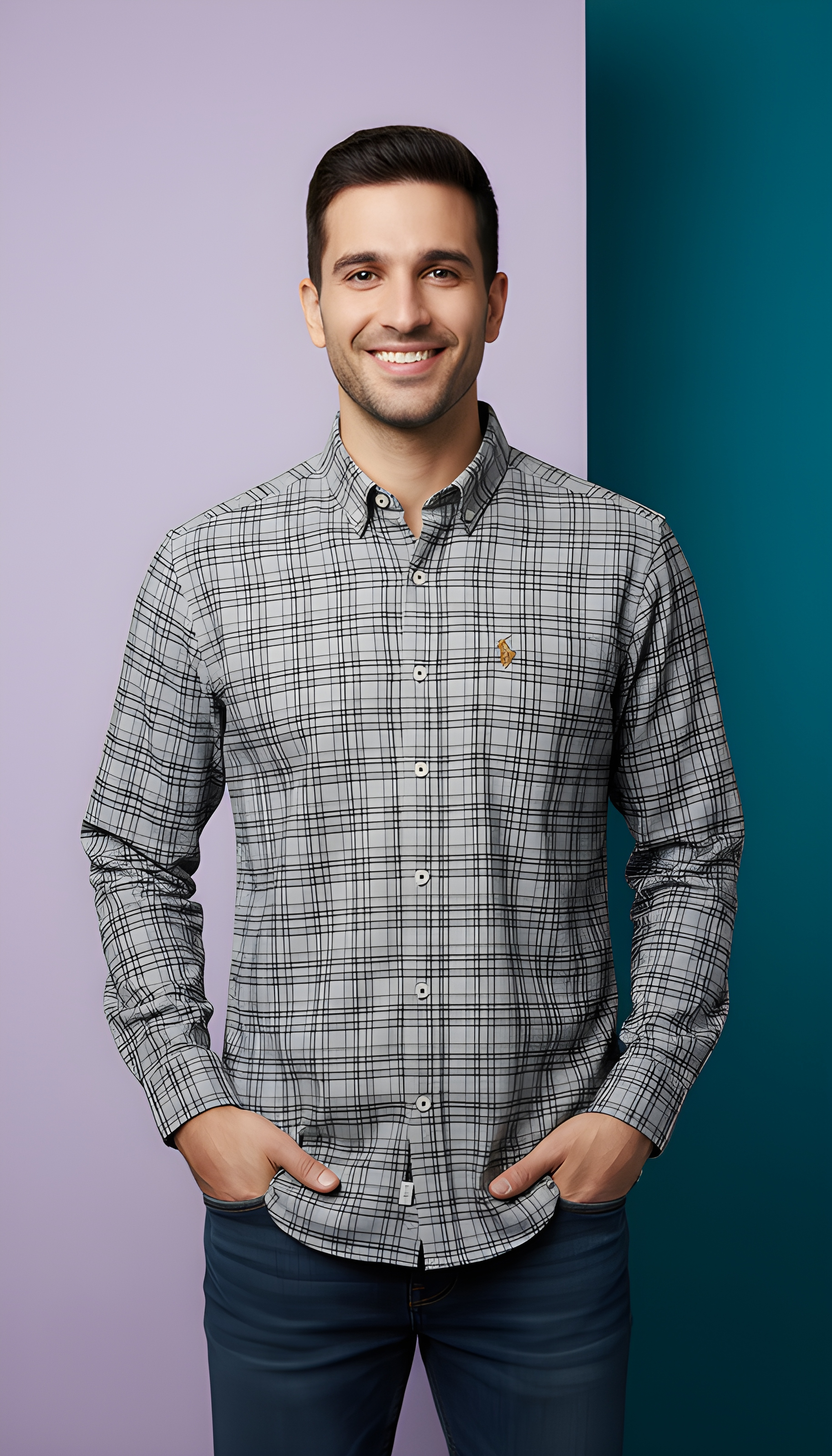 U.S. Polo Assn. Mens Checkered Casual Shirt