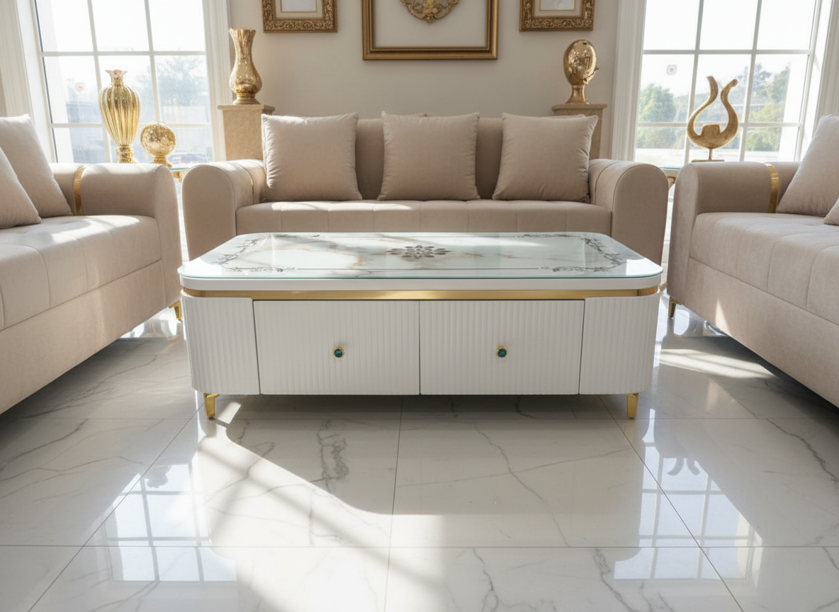 Celestia Glass Luxe Centre Table