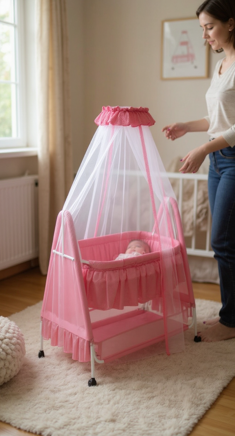 Baby Cradle with Mosquito Net P view 5