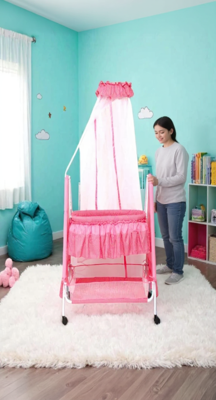 Baby Cradle with Mosquito Net P view 2