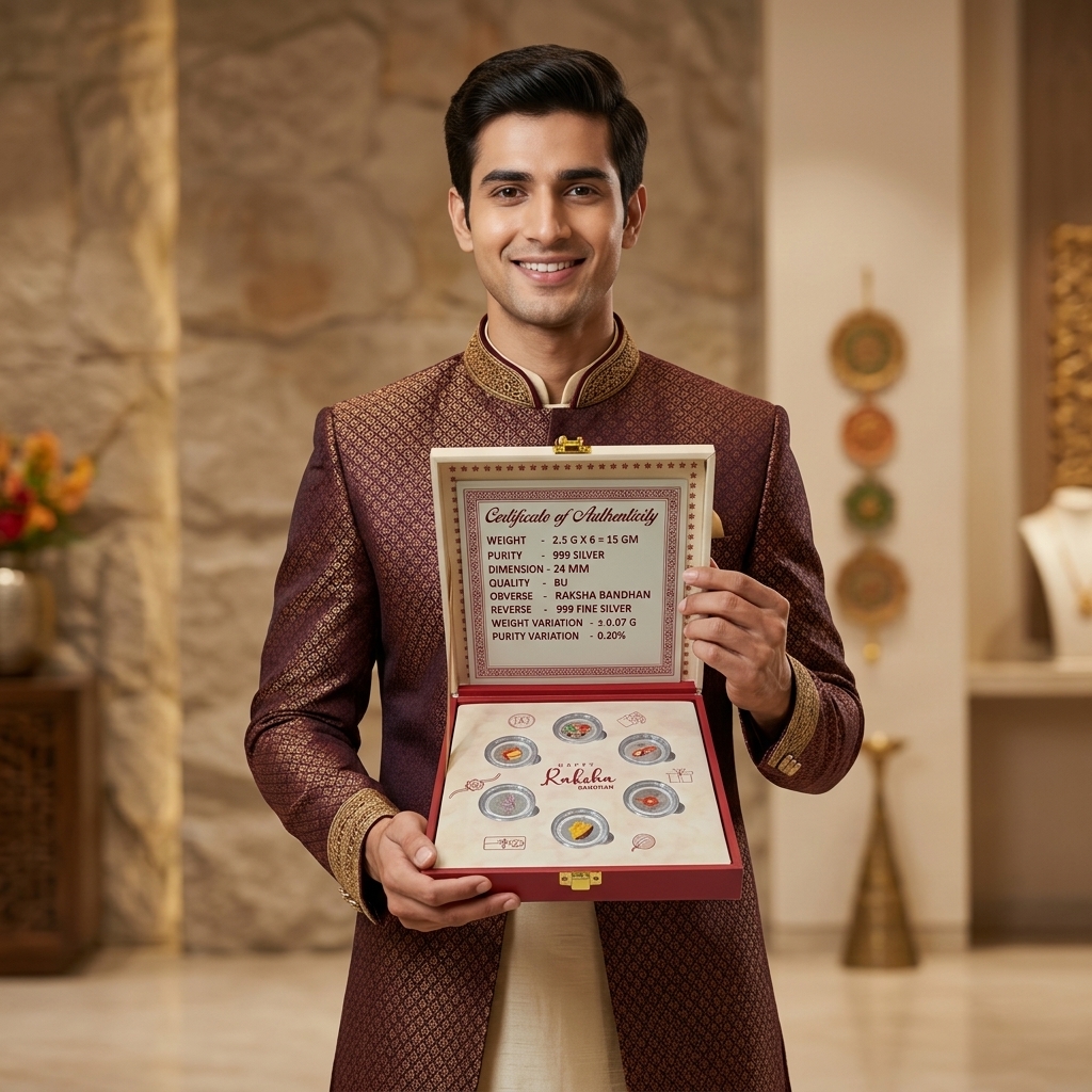 999 Silver Raksha Bandhan Coin Set