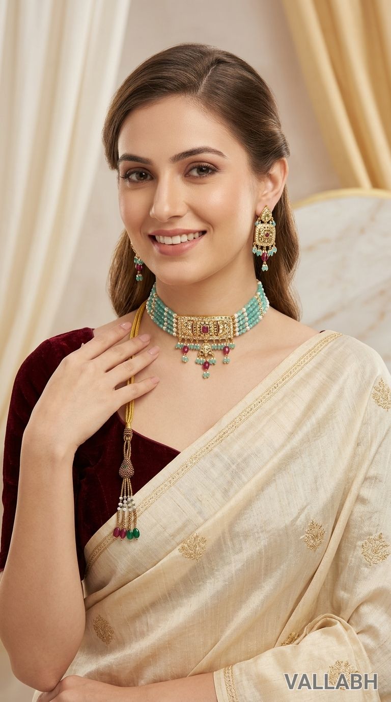 Traditional SILVER Choker Set
