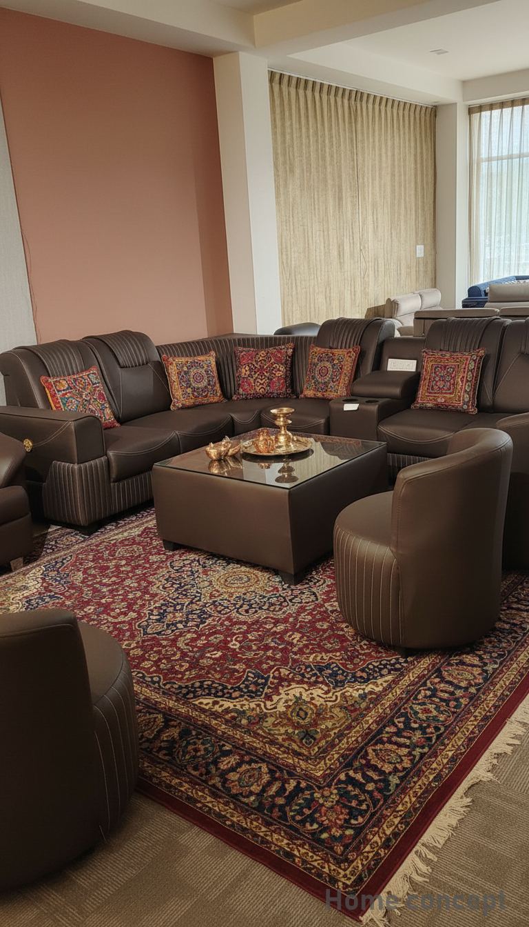 Elegant L-Shape Sofa Set