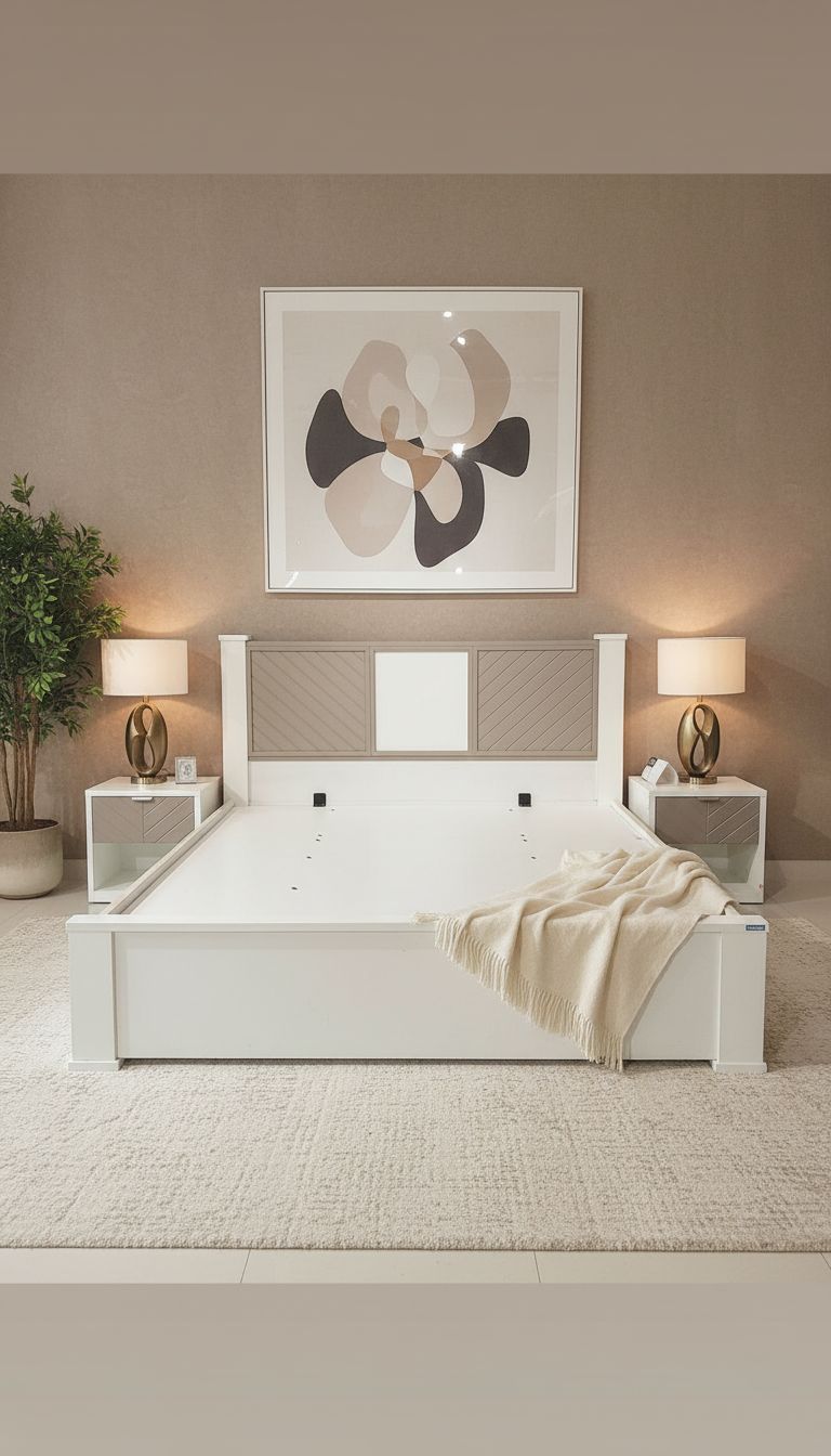 White Panel Bed