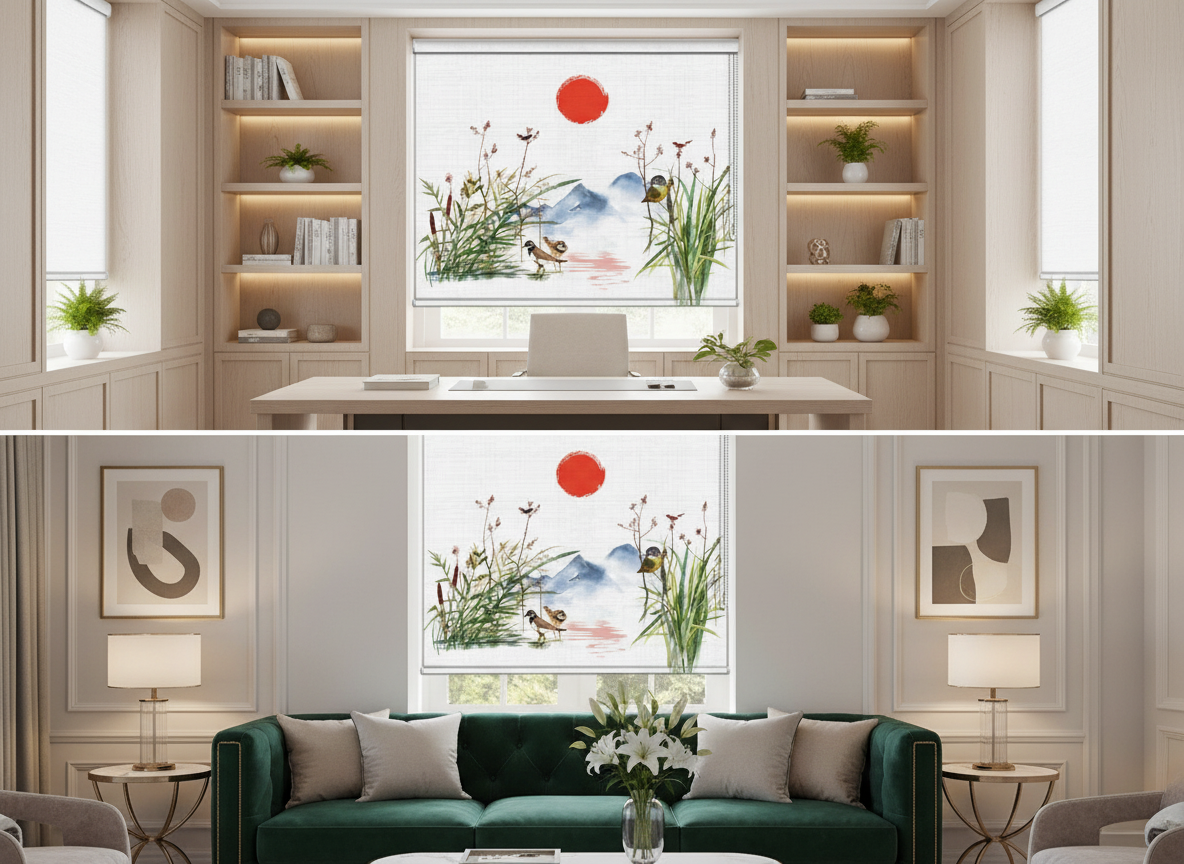 Custom Printed Roller Blinds Sun