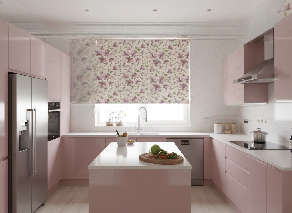 Floral Roller Blinds Light
