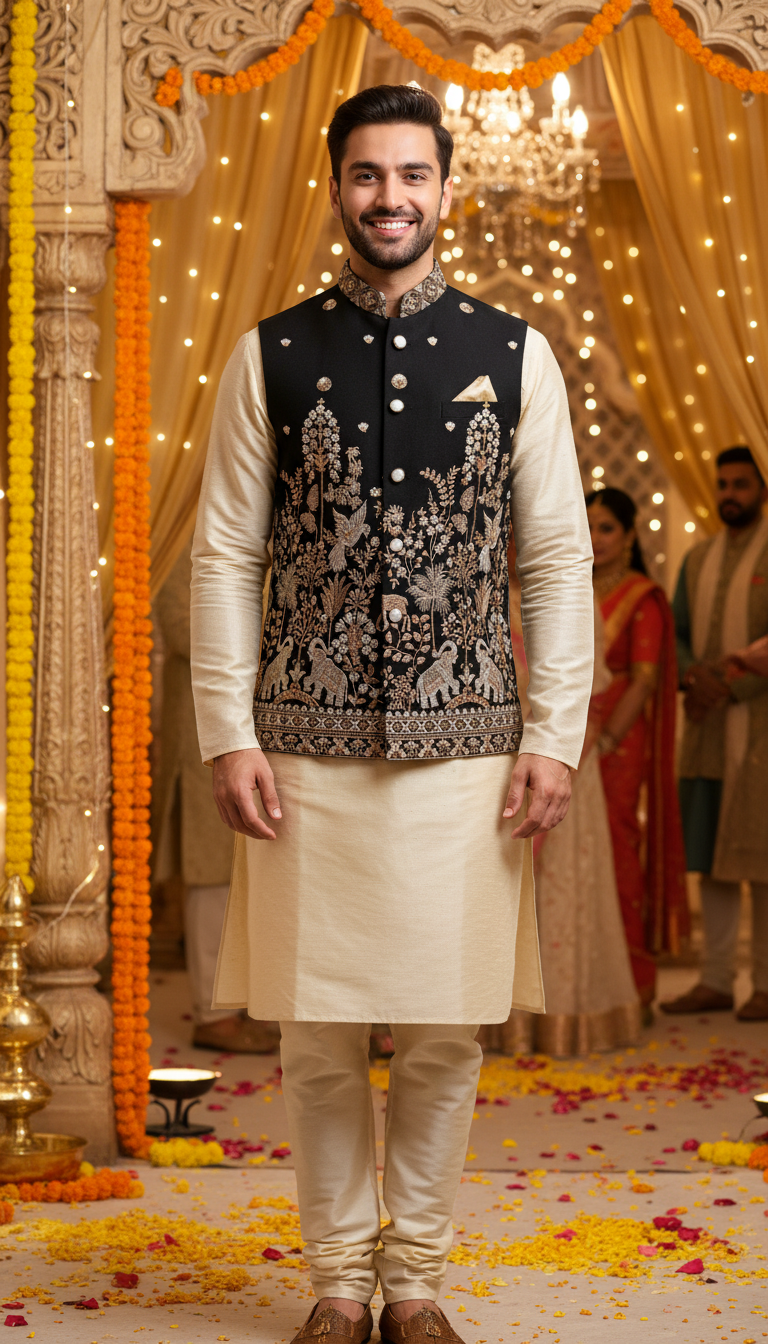 Embroidered Sadri view 3