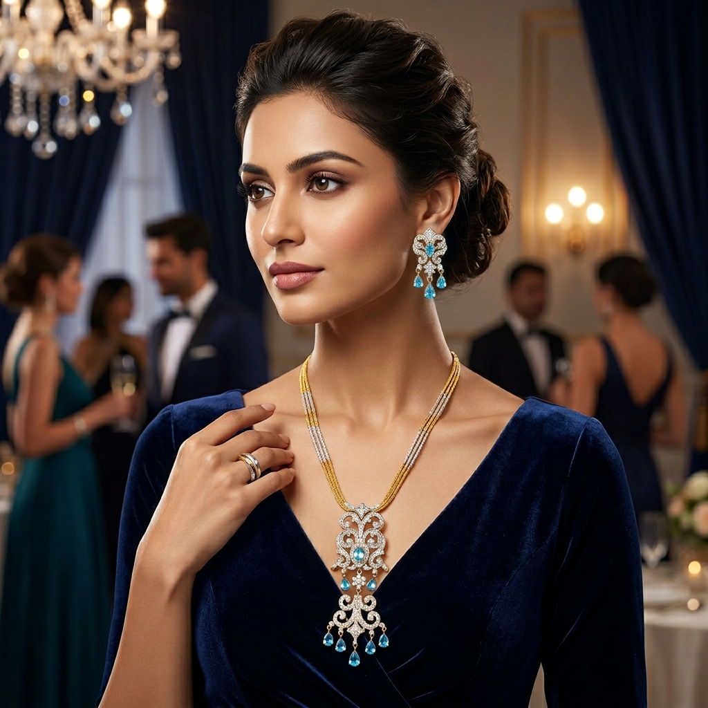 Elegant Gemstone Necklace view 2