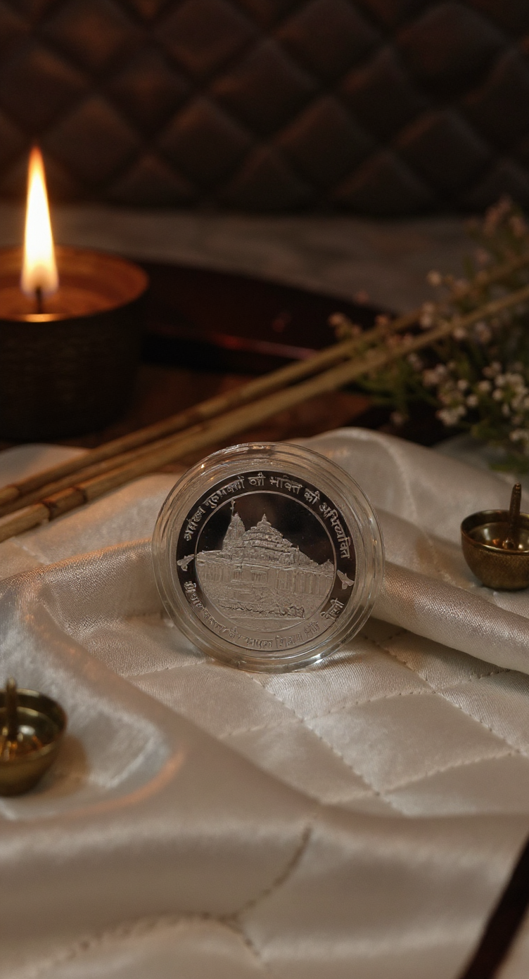 Mrigavati Maharaj Sahib Birth Centenary Commemorative Silver Coin view 3