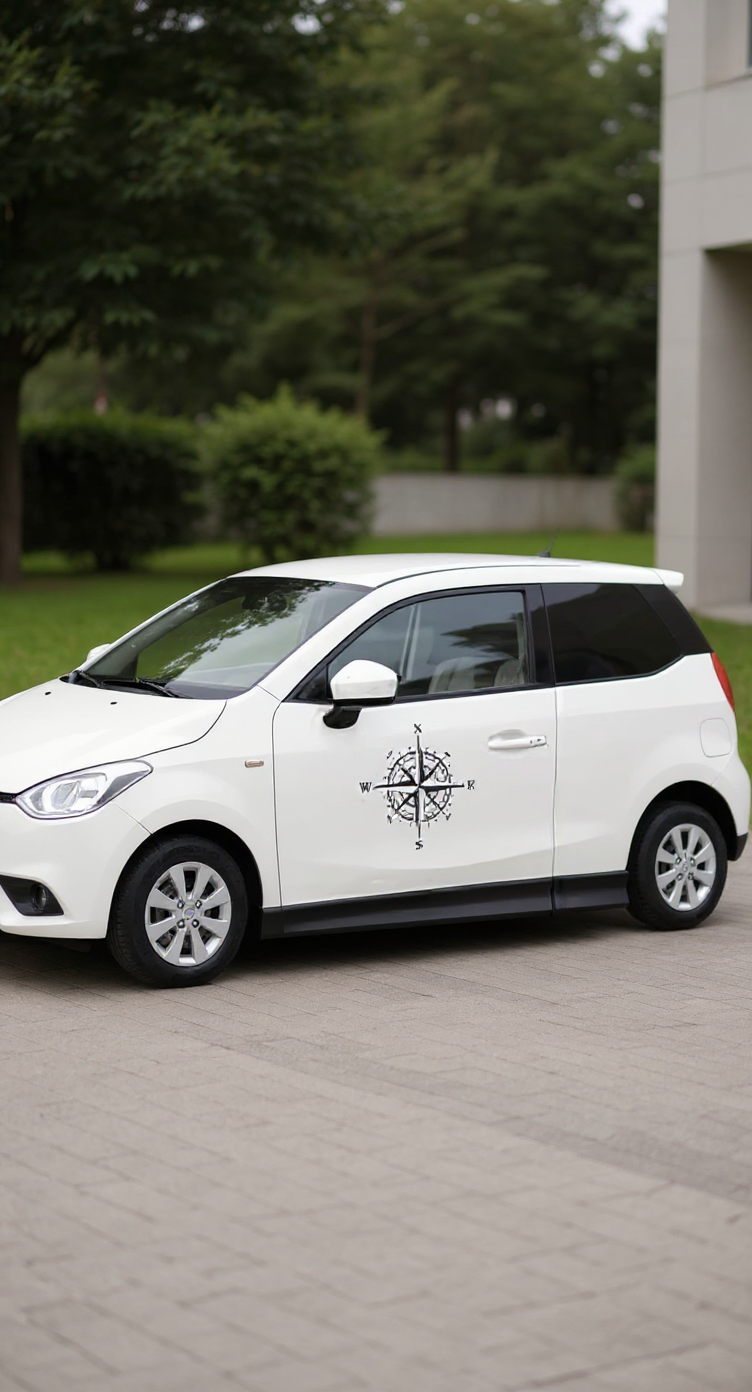 Compass Car Sticker