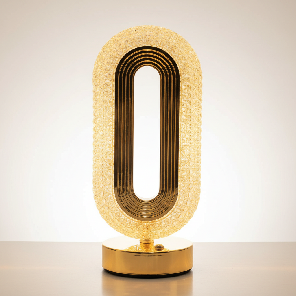 Oval Crystal Table Lamp view 2