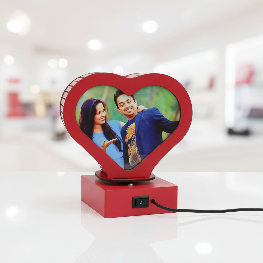 Heart-Shaped LED Photo Lamp