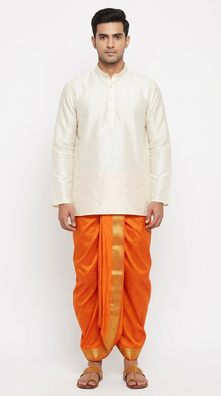 Silk Dhoti Pant view 7