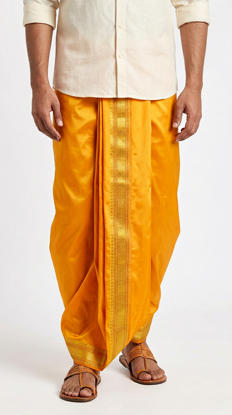 Silk Dhoti Pant view 6