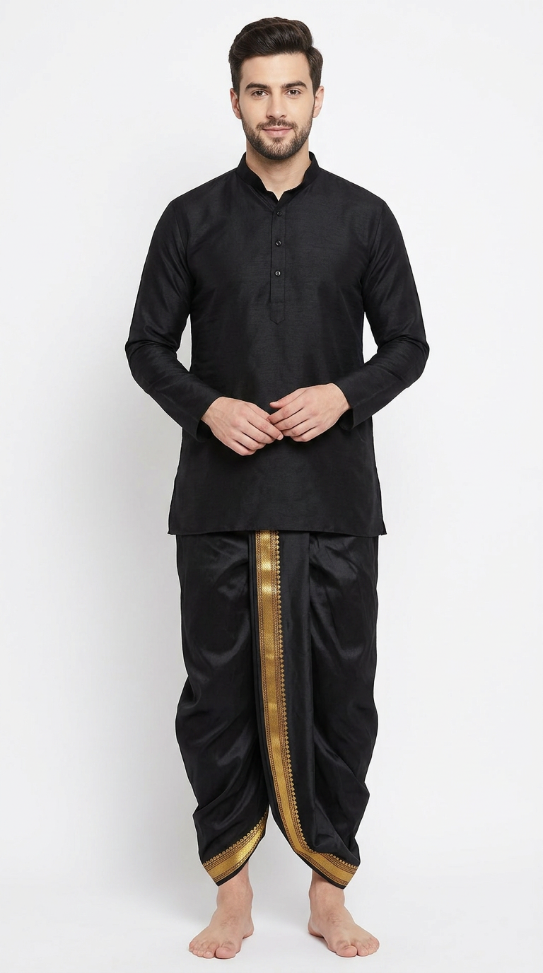 Silk Dhoti Pant view 4