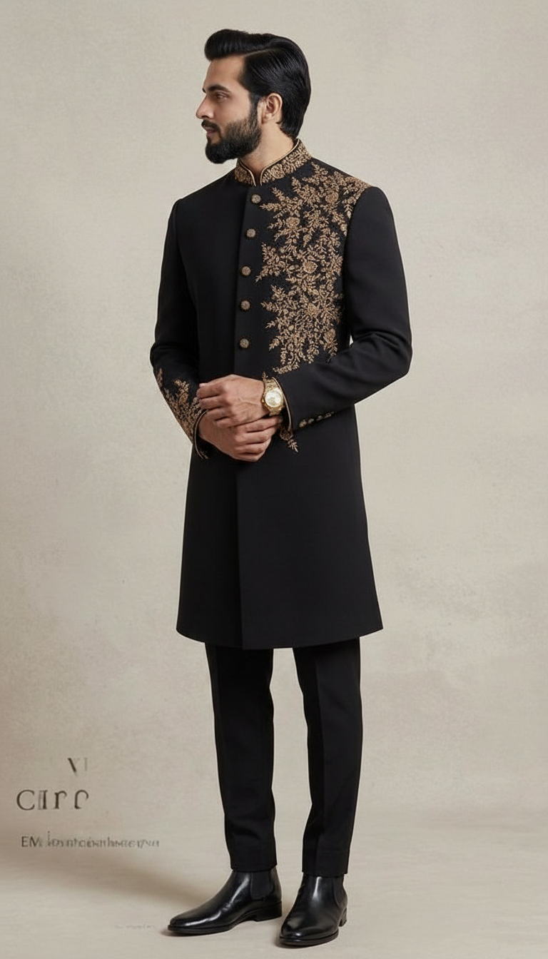 Embroidered Royal Sherwani view 2