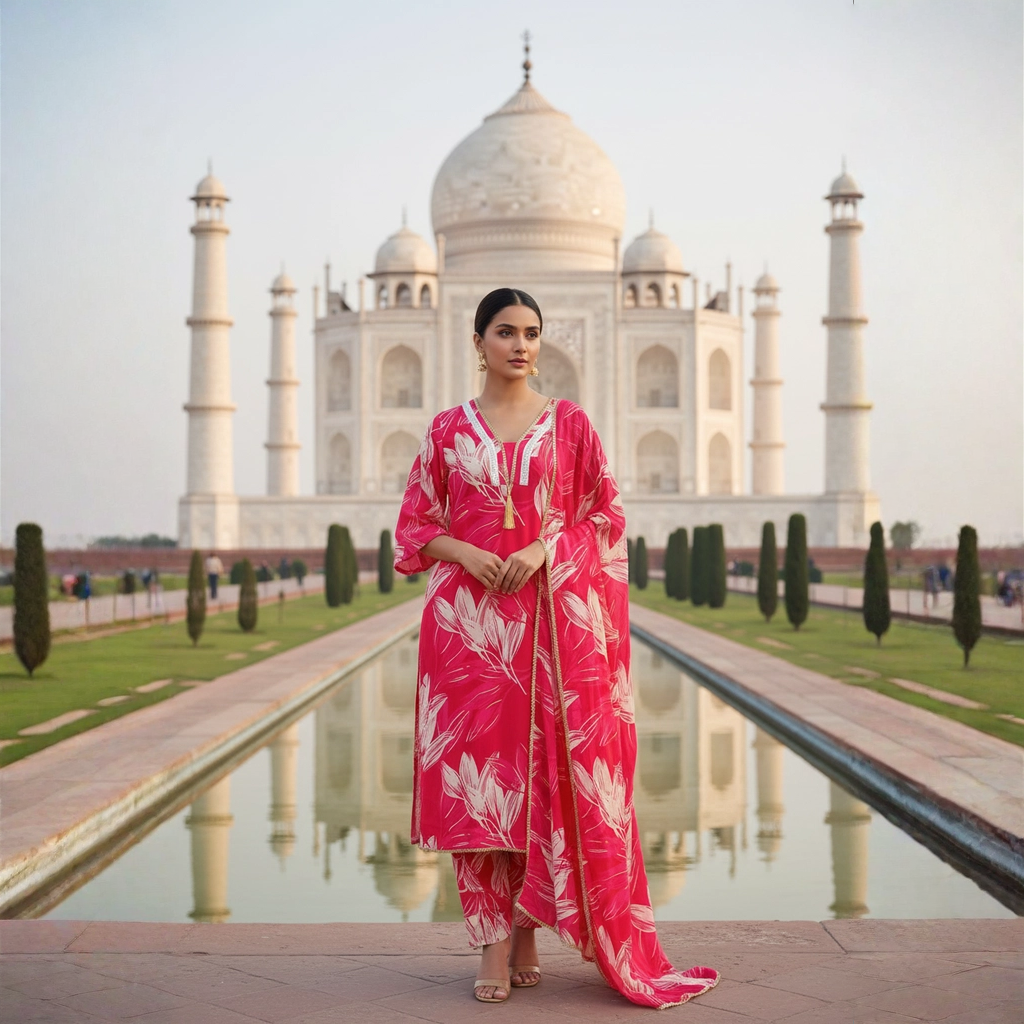 Elegant Printed Kurti Set