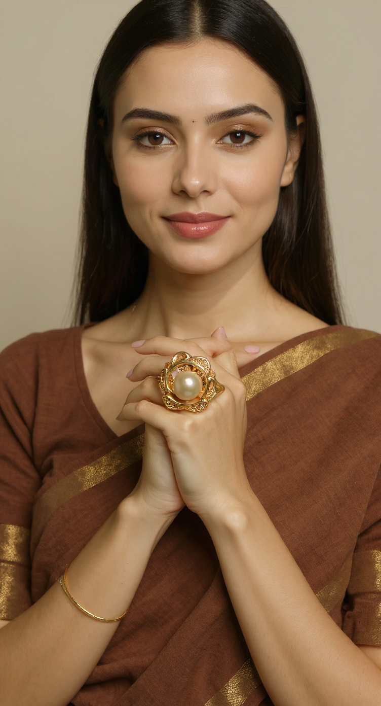 Pearl Floral Jewelry Set AD view 3