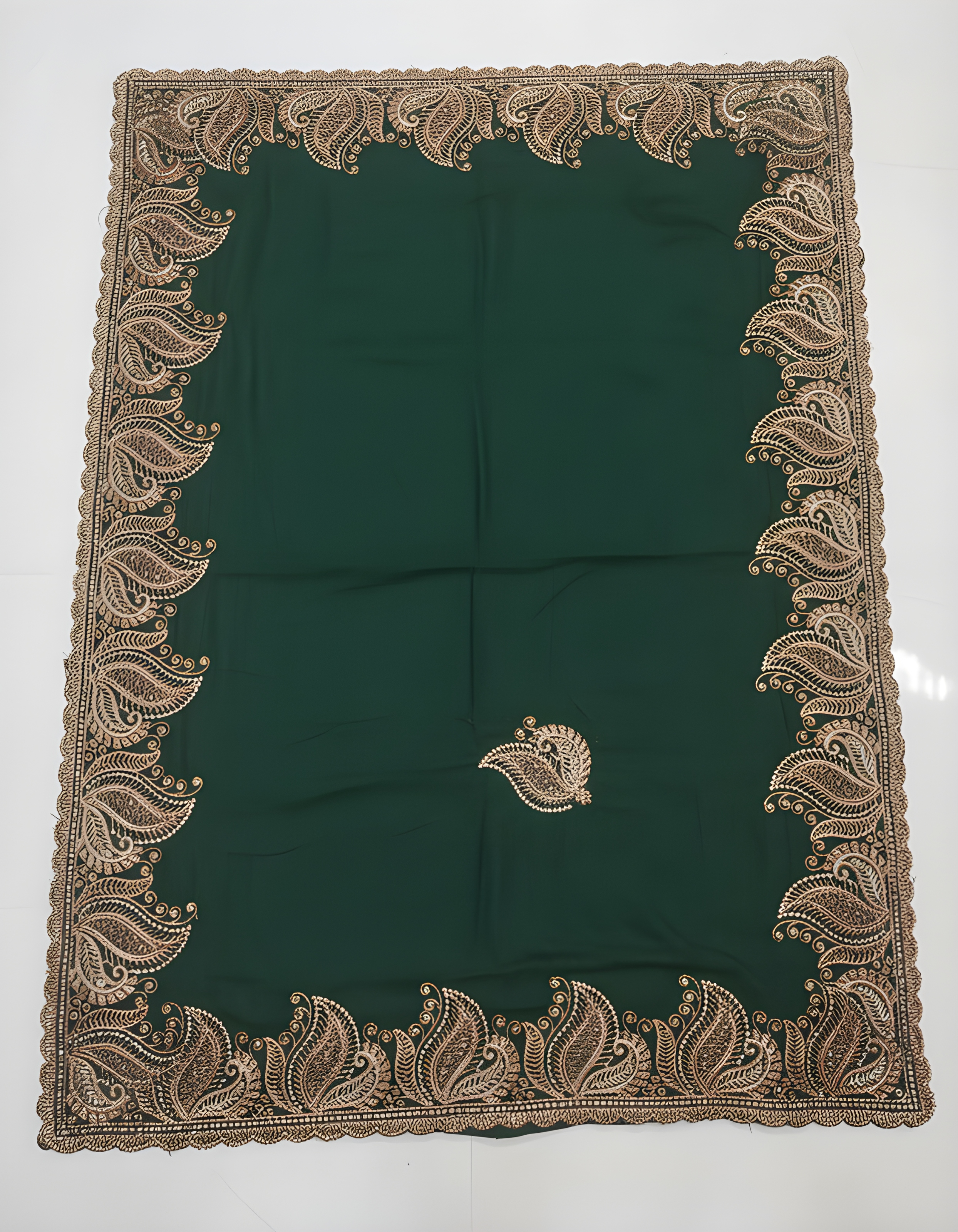 Embroidered Indian Saree Pallu view 2