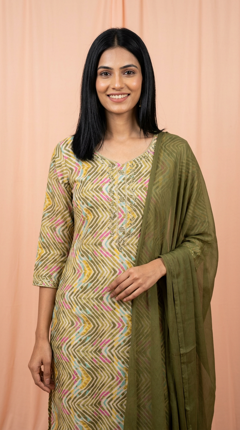 Panchi Cotton Kurti Set