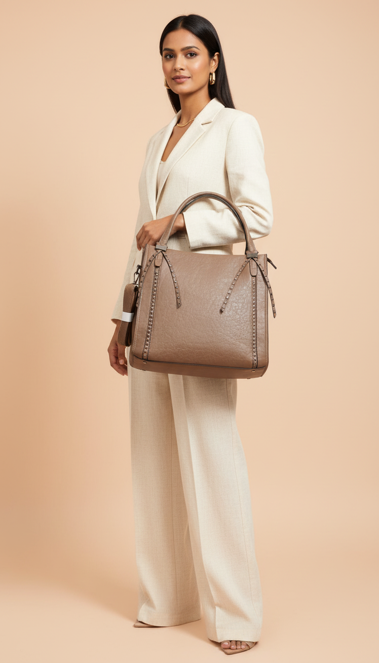 White Fashion Handbag view 3