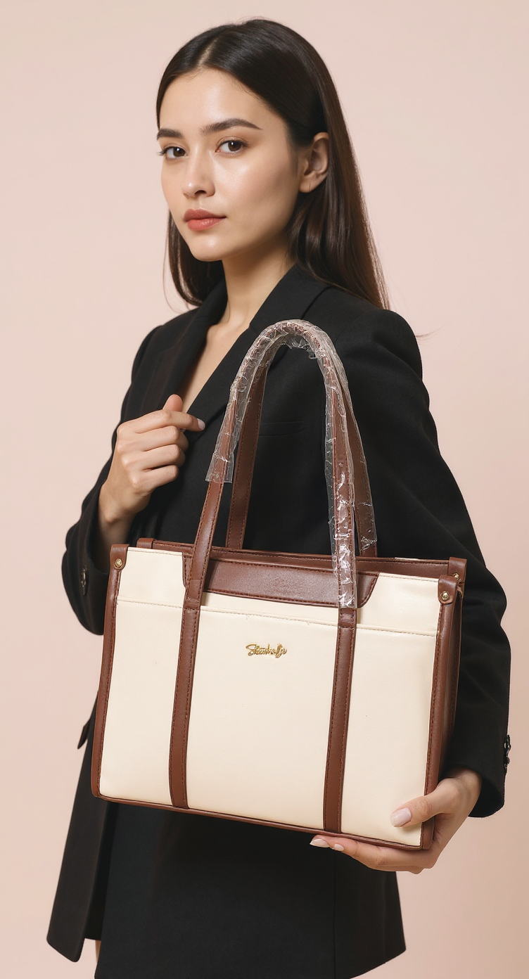 Stylish Tote Bag With Laptop Compartment view 3