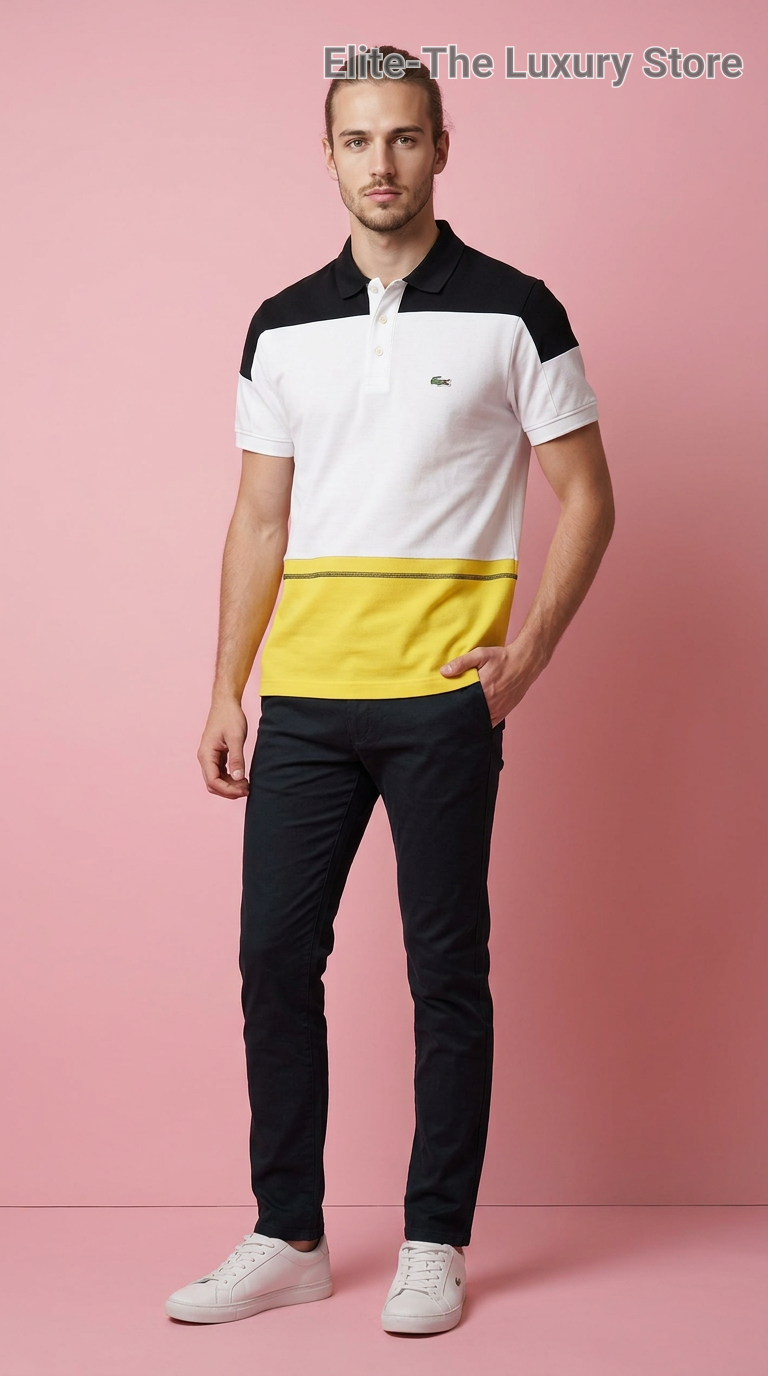 Color Block Polo T-Shirt view 2