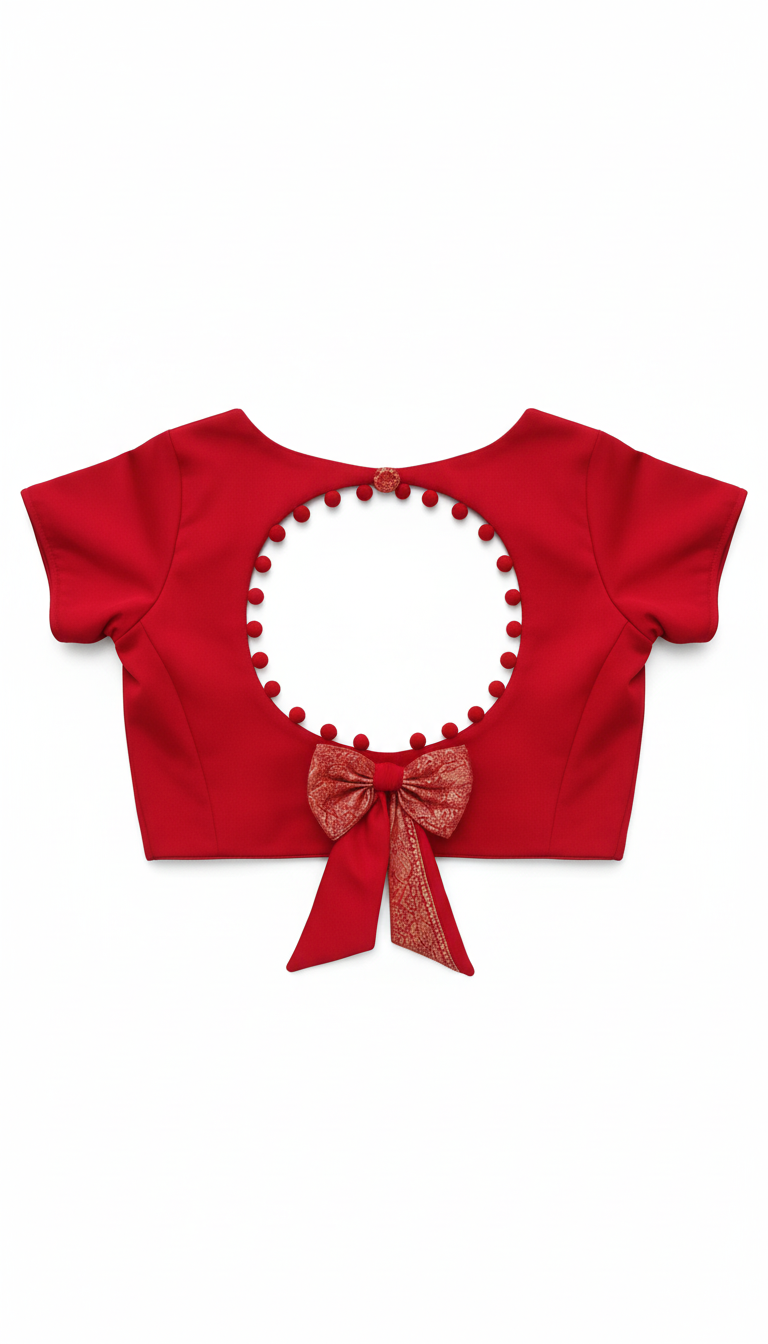 Red Traditional Blouse view 2