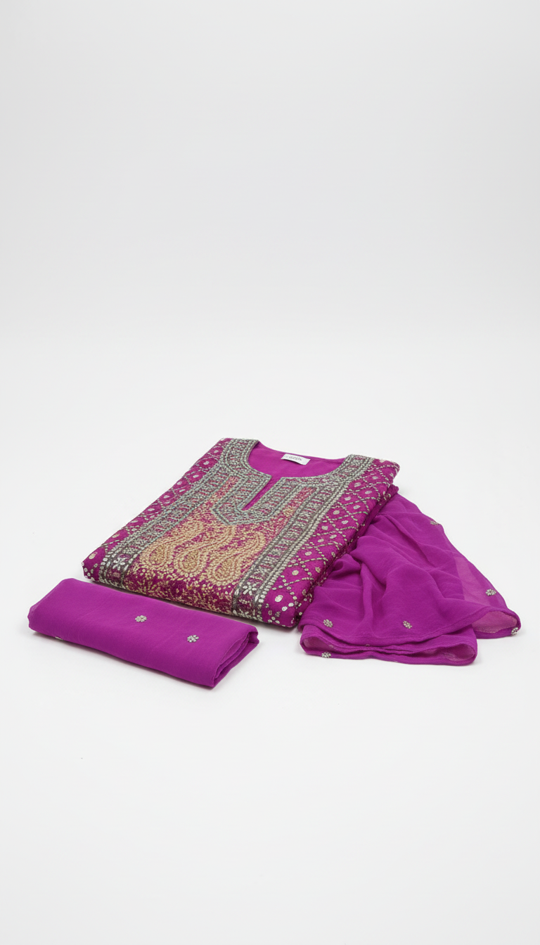 Embroidered Salwar Kameez Set view 2