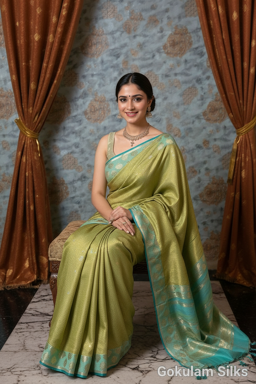 Semi Tussar Silk 017 view 5