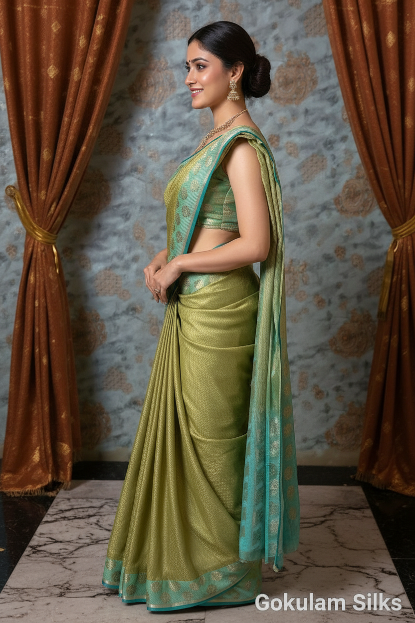 Semi Tussar Silk 017 view 4