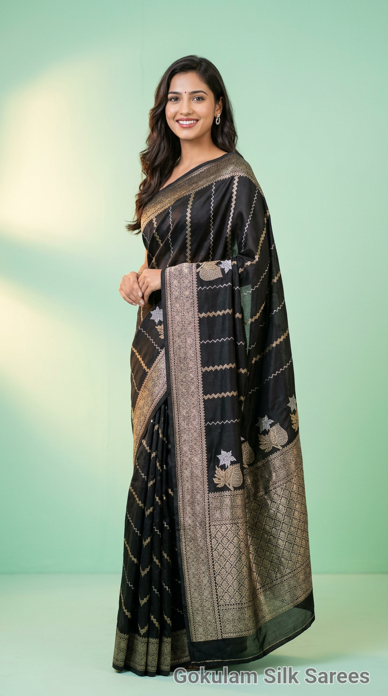 Black Grap Banarasi Saree 007