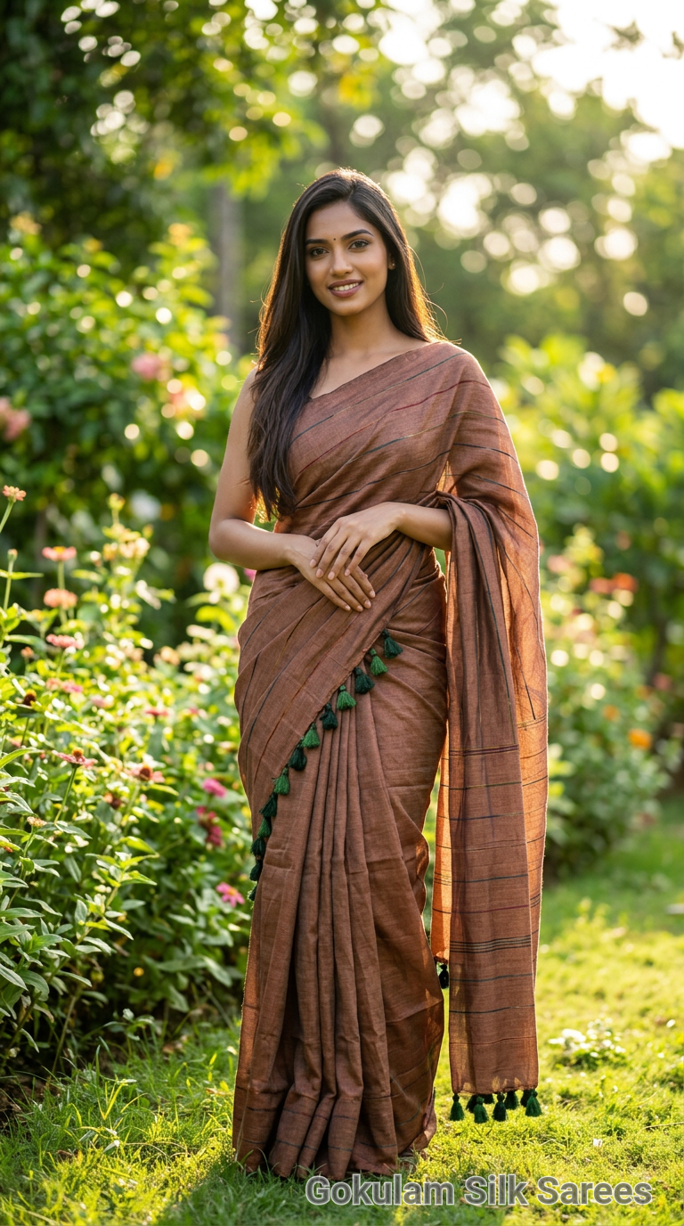Brown Khadi Cotton 016