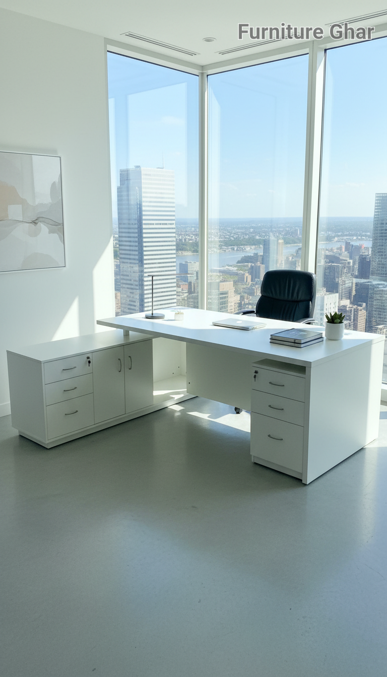 Modern White Desk